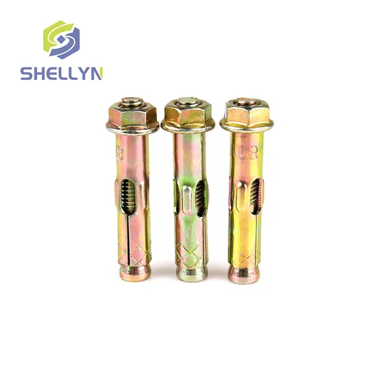 Yellow Zinc Plated Flange Nut Sleeve Bolt Fixing Expansion Anchor